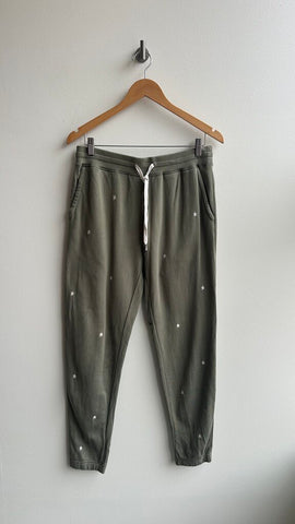 Pre-Owned Rails Green Star Embroidered Sweatpants- Size Large