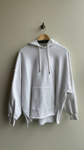 Pre-Owned Athleta White Oversized Pocket Hoodie- Size Small