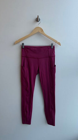 Pre-Owned Lululemon Red Side Pocket Legging- Size 6
