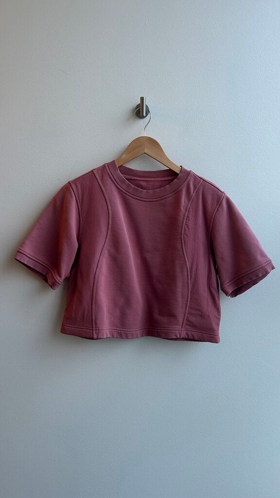 Pre-Owned Lululemon Dusty Pink Cropped Boxy Fit Sweater- Size Small (Estimated)