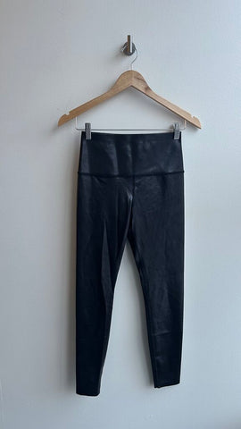 Pre-Owned Knix Black Shiny Structured Waist Legging- Size Small