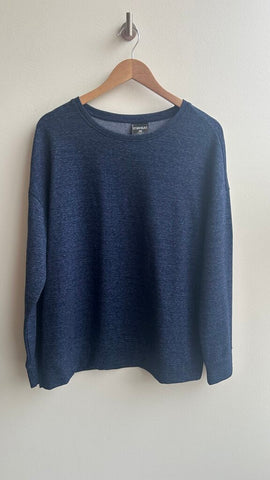 Pre-Owned 32 Degrees Heat Heathered Blue Long Sleeve Top- Size Large