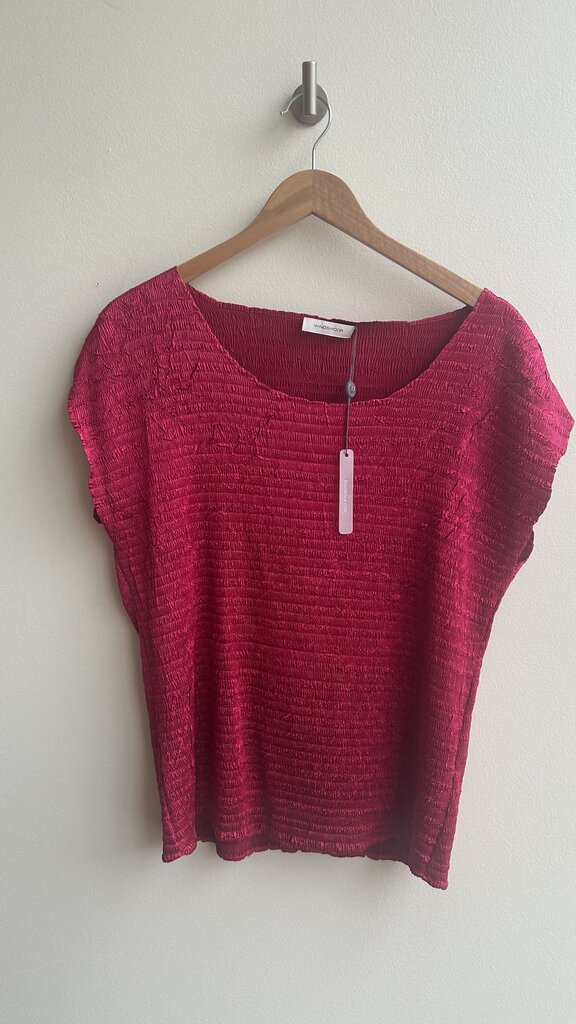 Pre-Owned Windsmoor Pink Cinch Pattern Sleeveless Top (NWT)- Size Large