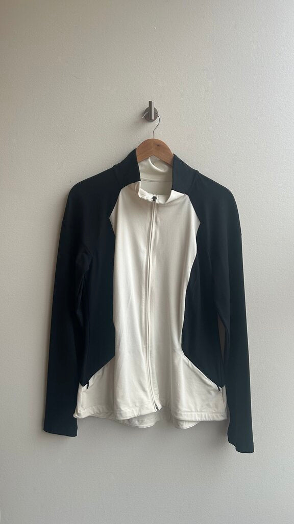 Pre-Owned Under Armour Black/Off-White Zip Up High Neck Sweater- Size X-Large (Estimated)