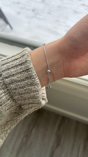 Pre-Owned Silver Inset Gems Bolero Bracelet