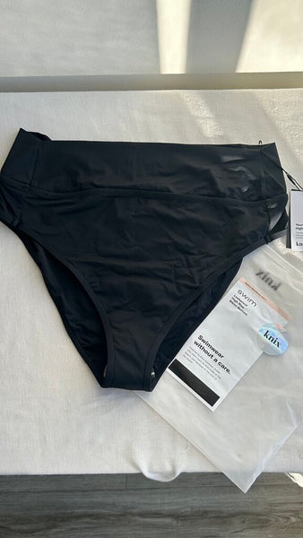Pre-Owned Knix Black Leakproof High Rise Bikini Bottom (NWT)- Size X-Large