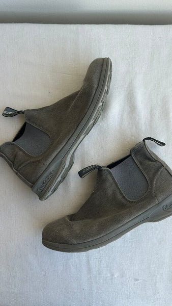 Pre-Owned Blundstone Grey Canvas Boots- Size 6.5