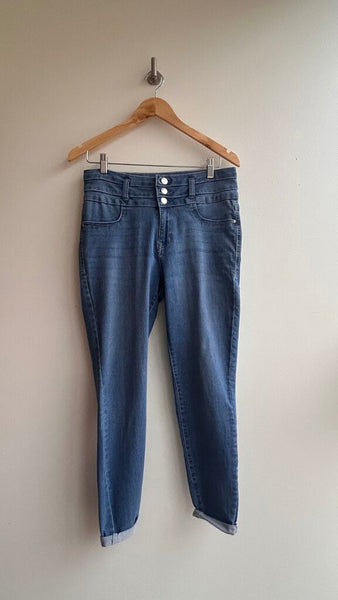Pre-Owned Angels Mid-Blue Evershape Skinny Jeans - Size 10