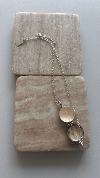 Pre-Owned KC Silver 925 Hammered Locket Necklace