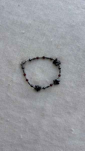Pre-Owned Black Beaded Silver 925 'Believe' Charm Bracelet