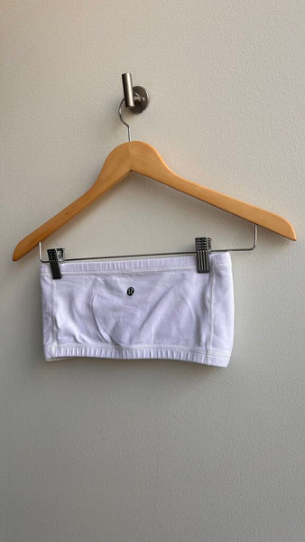 Pre-Owned Lululemon White Stretch Bandeau Bralette- Size Small (Estimated)