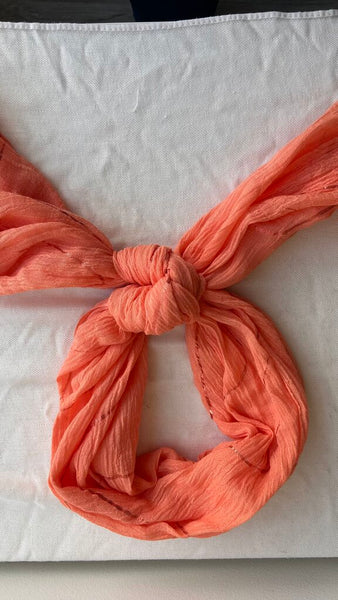 Pre-Owned FRAAS Coral Wave Print Leightweight Scarf