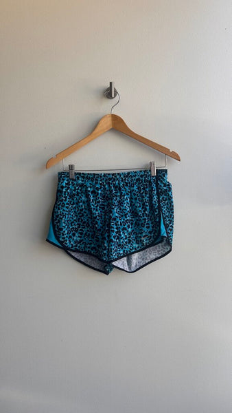 Pre-Owned Lululemon Blue Two-Tone Floral Punch Cut Skort - Size 8