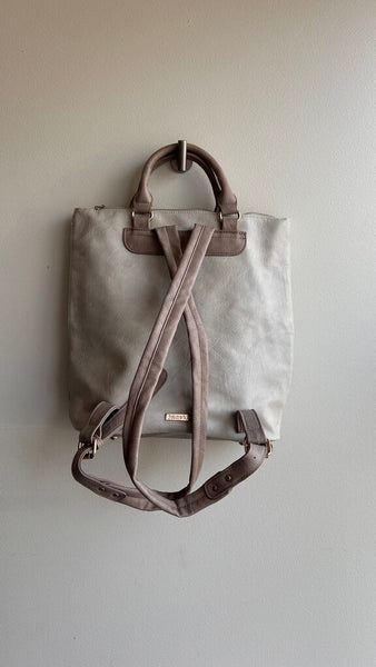 Pre-Owned Jeane & Jax Dark Ivory/Sand 'Taylor' Double Strap and Backpack (NWT)
