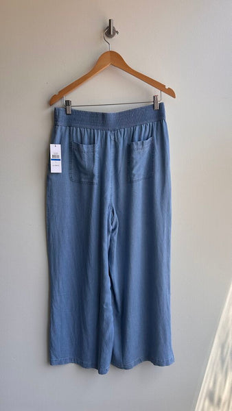 Pre-Owned DKNY Jeans Light Chambray Stretch Waist Wide Leg Pants (NWT)- Size X-Large