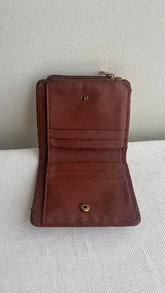 Pre-Owned Fossil Cognac Brown Leather Wallet