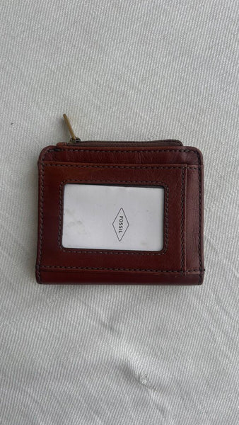 Pre-Owned Fossil Cognac Brown Leather Wallet