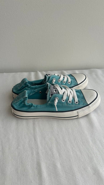 Pre-Owned Converse Teal All-Star Slip-On Shoes - SIze 7