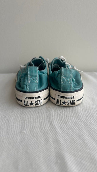 Pre-Owned Converse Teal All-Star Slip-On Shoes - SIze 7