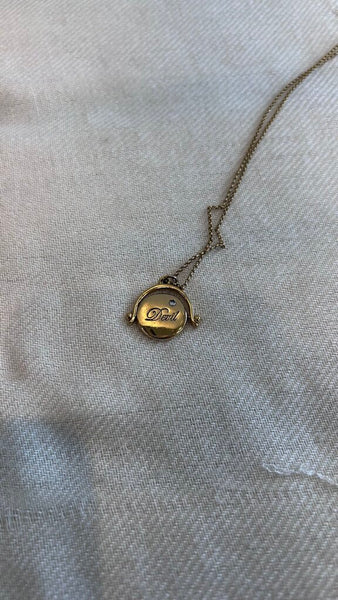 Pre-Owned Juicy Couture Gold Angel/Devil Flip Charm Necklace
