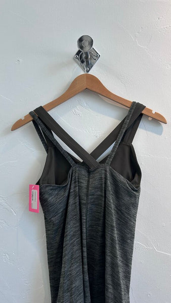 Pre-Owned Lululemon Heathered Green Built-in-Bra Tank - Size 6