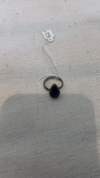 Pre-Owned Silver 925 Purple Teardrop Stone Ring - Size 6