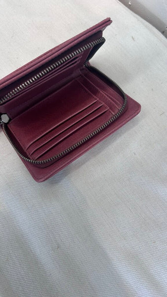 Pre-Owned Matt & Nat Red Half Size Zip Wallet