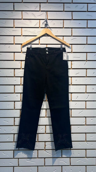 Pre-Owned Melanie Lynne Black Gem Ankle High Waisted Jeans- Size 4