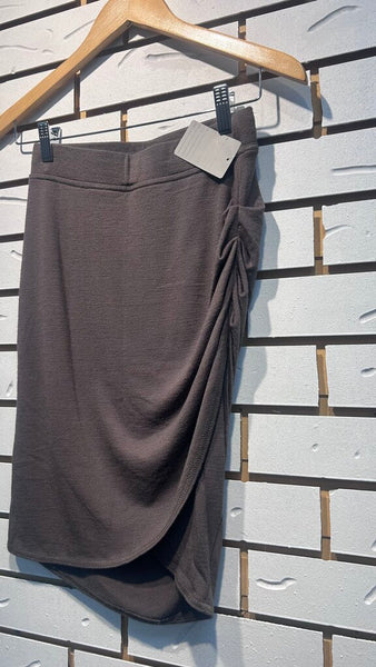 Pre-Owned Wilfred Free Grey Side Ruched Above Knee Skirt- Size X-Small