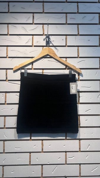 Pre-Owned Garage Black Knit Mini Skirt- Size Medium