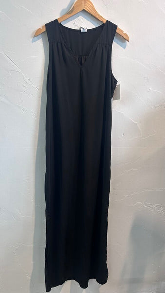 Pre-Owned California Moonrise Black Tie Front Swing Sleeveless Dress- Size Large