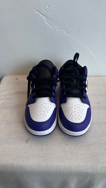 Pre-Owned Nike Air Jordan Purple/White/Black Low-top Sneaker (NIB) - Size 6.5Y