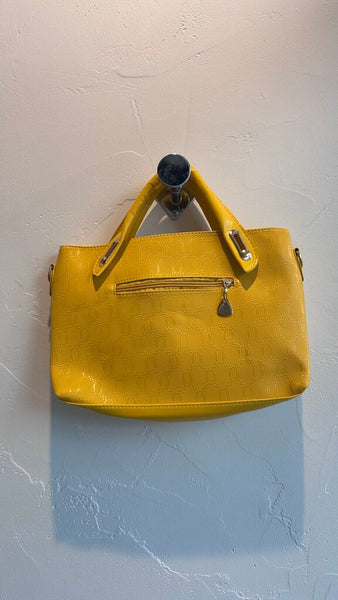 Pre-Owned Yellow w/ Gold Hardware Purse, Pouch, Wallet, and Coin Purse Set w/ Adjustable Straps