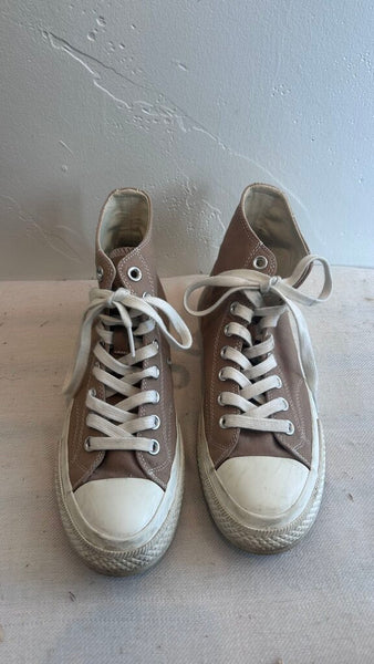 Pre-Owned Ccocci Brown 'Hattie' High Top Happy Face Sneakers - Size 9
