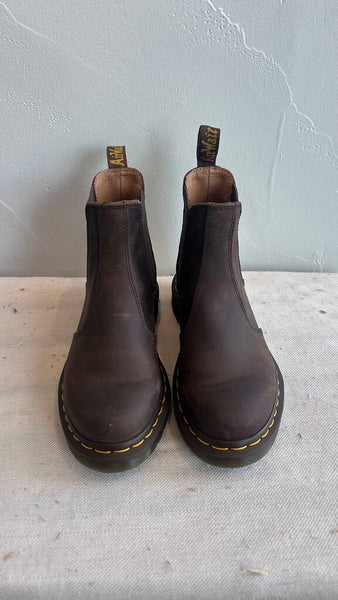 Pre-Owned Doc Martens Brown Leather 2976 'The Original' Boots - Size 36