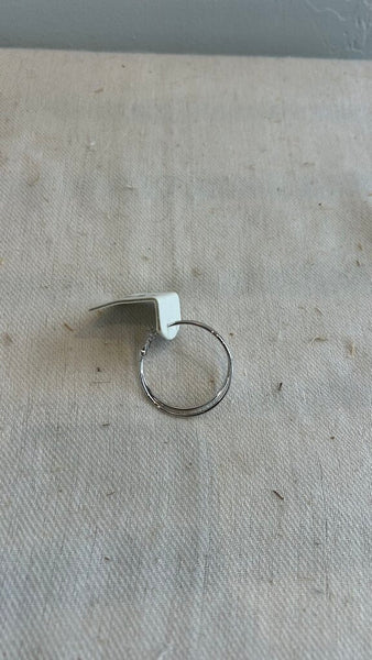 Pre-Owned Fifth Avenue Silver Hoop Earrings