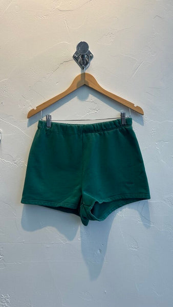 Pre-Owned TNA Sweatfleece Green Sweat Shorts - Size Medium