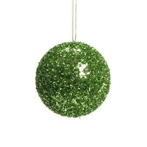 Lime Green Foil Ball Ornament
