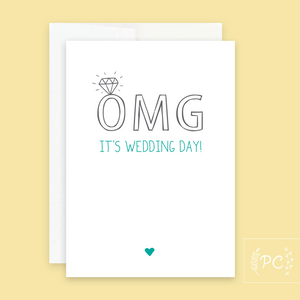 Prairie Chick Prints 'OMG It's Wedding Day' Card