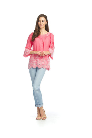 Papillon Embroidered Off The Shoulder Blouse