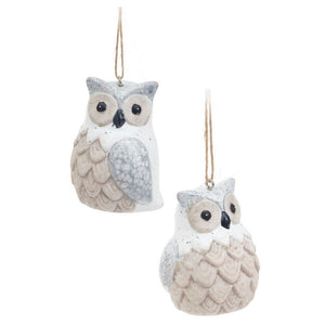 Blue & White Owl Ornament