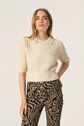 Soaked in Luxury 'Keely' Cropped Cable Knit Sweater
