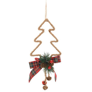 Pine Center Tree with Red Bow Ornament