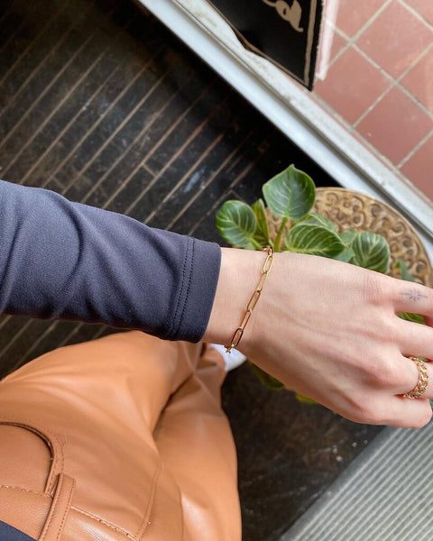 Isla Rae 'Patience' Paper Clip Bracelet
