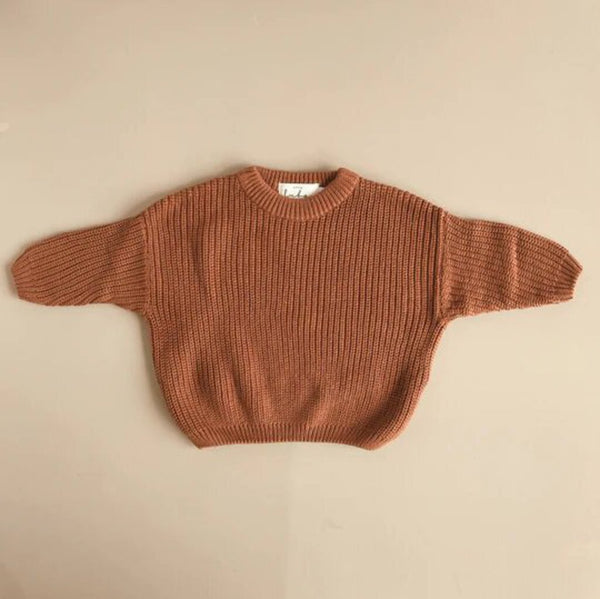 Little Luba Rust Knit Sweater