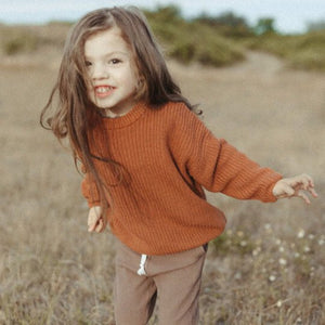 Little Luba Rust Knit Sweater