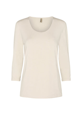 Soyaconcept 'Marica' Scoop Neck Fitted Tee