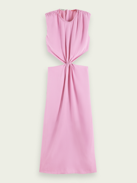 Scotch & Soda Orchid Pink Cut-Out Midi Dress
