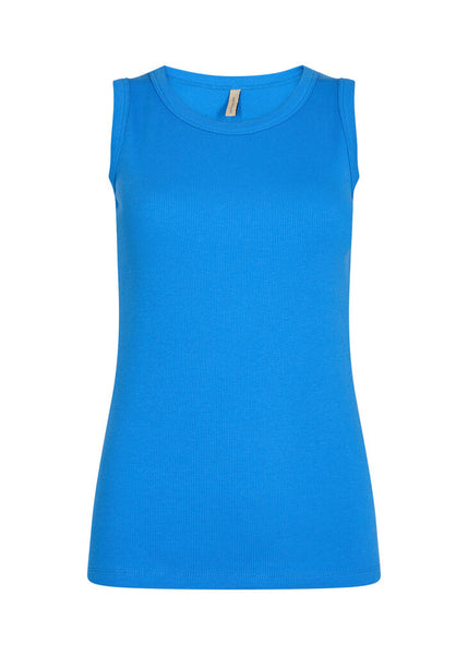 Soyaconcept 'Mignon' Ribbed Tank in Bright Blue