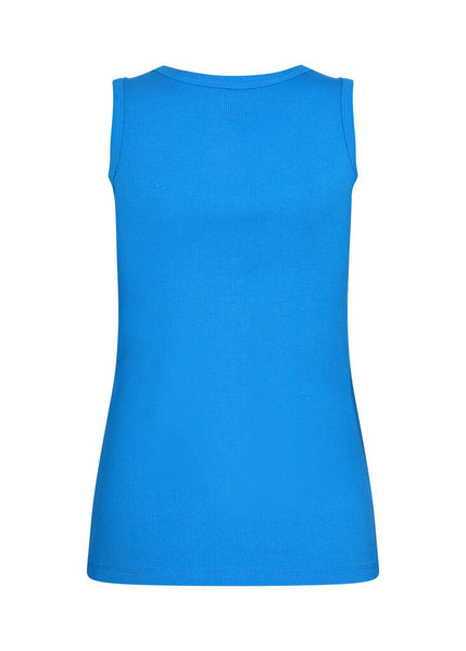 Soyaconcept 'Mignon' Ribbed Tank in Bright Blue
